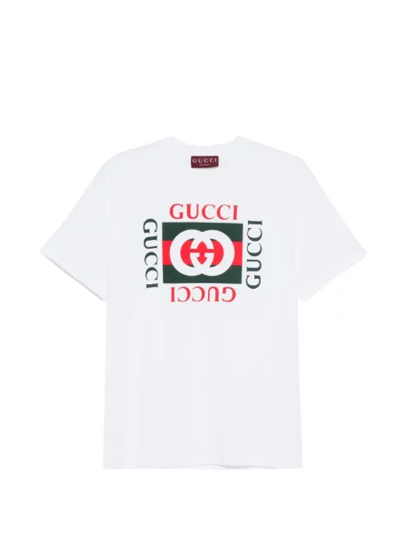 Tricou Gucci din jerseu alb
