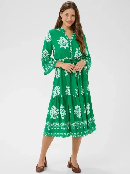 Cream Rochie CRKoren verde alb