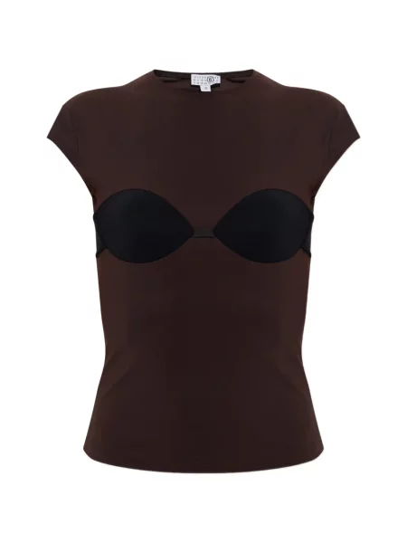 Tricou Mm6 Maison Margiela maro