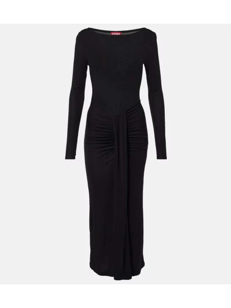 Rochie midi Staud din jerseu până la genunchi de costum negru