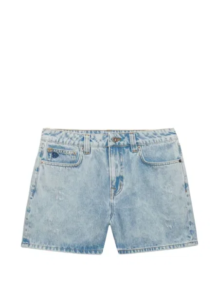Pantaloni scurți Superdry zdrențuiți albastru