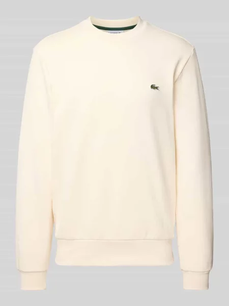 Bluza o kroju regular fit z mieszanki bawełny Lacoste biała