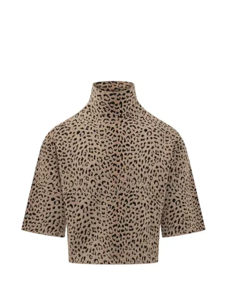 Tricou Givenchy cu imagine cu model leopard