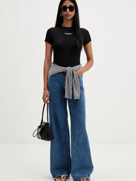 Tommy Jeans Tričko / biela čierna