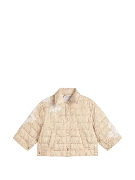 Pikowana kurtka Ermanno Firenze w kwiatki