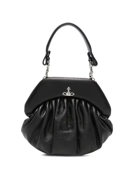 Geantă shopper Vivienne Westwood cu volane negru