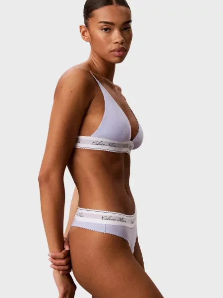 Бюстгальтер с треугольными чашками Calvin Klein голубой