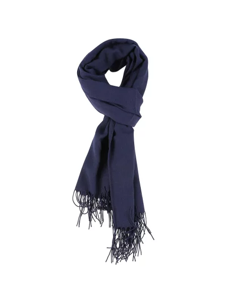Fular Emporio Armani cu franjuri albastru