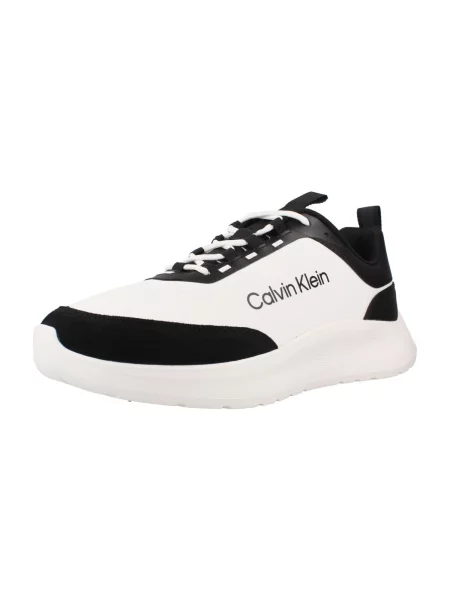 Pánske topánky Calvin Klein Light Eva Runn Essential Laceup Suede black/bright white biela