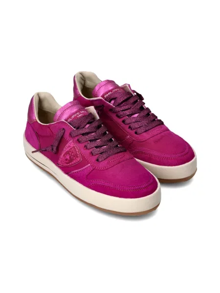 Sneakersy Philippe Model skórzane do tenisa różowe