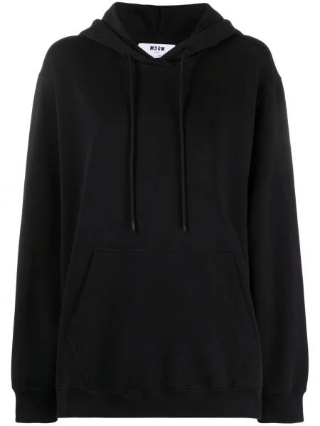 Bluza z kapturem Msgm z nadrukiem czarna