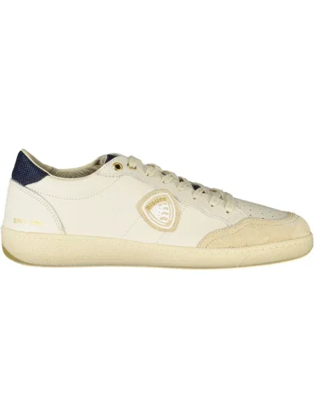 Blauer Sneakers Écru bej