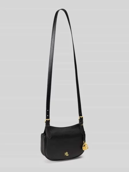 Torebka crossbody Lauren Ralph Lauren skórzana czarna