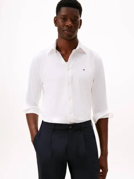Tommy Hilfiger Cămașă Performance alb