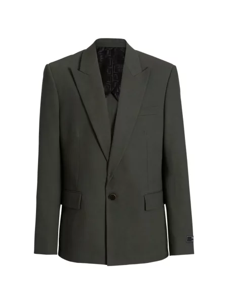 Geacă Balmain din țesătură twill verde