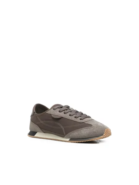 Sneakersy Ghoud skórzane brązowe