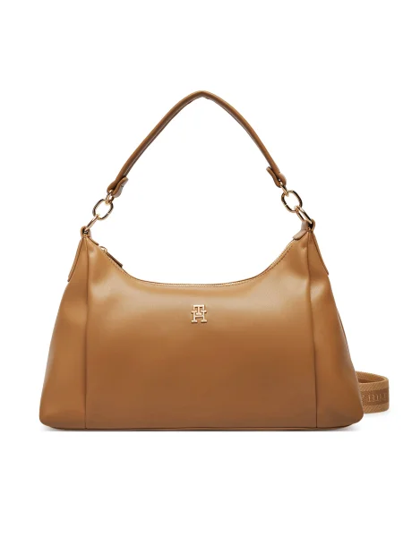 TOMMY HILFIGER Kabelka na rameno ESSENTIAL piesková hnedá
