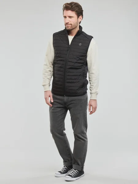 S golierom vesta Jack & Jones čierna