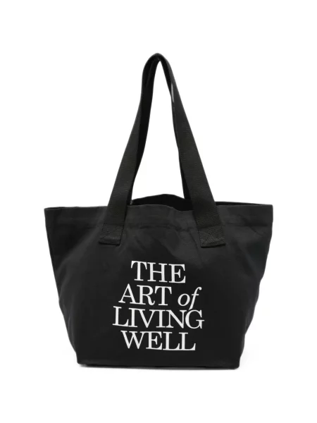 Geantă shopper Sporty & Rich cu imagine negru