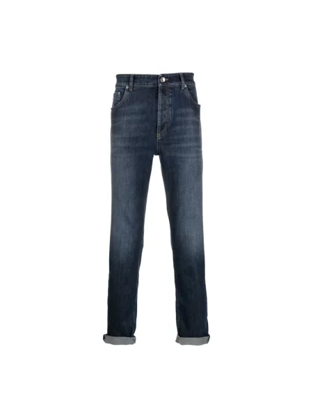 Jeansy Brunello Cucinelli niebieskie