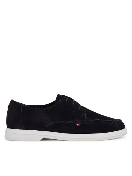 Mokasini Tommy Hilfiger Moc T Derby Mornarsko modra