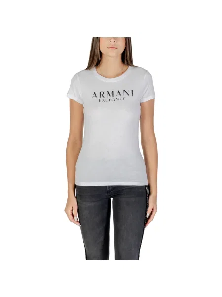ARMANI EXCHANGE Tričko čierna biela