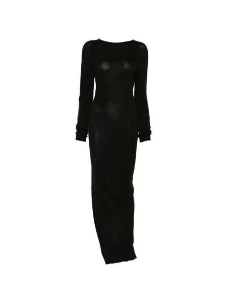 Rochie maxi Rick Owens tricotate negru