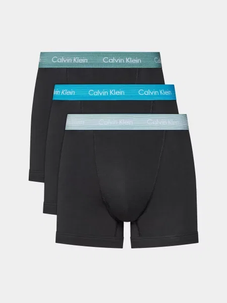Набір трусів Calvin Klein Underwear Cotton Stretch бавовна/еластан чорний