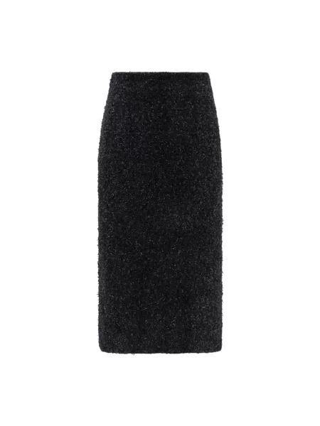Spódnica midi Balenciaga tweedowa czarna