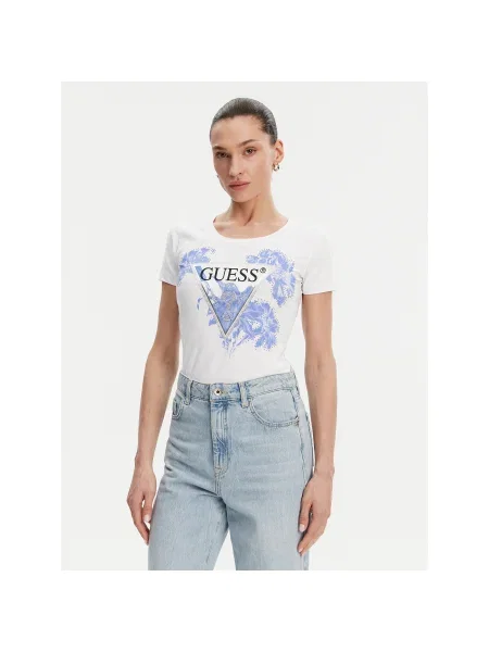 Guess Póló Slim Fit fehér