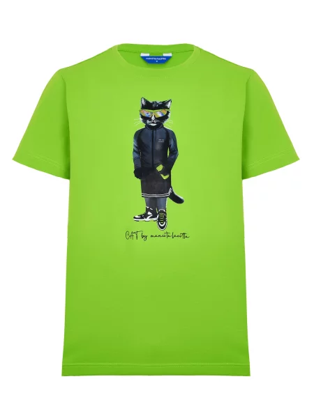 Cat e Lolette Tričko Sport Cat' zelená