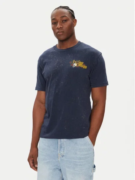 DC Shoes T-Shirt Granatowy Heritage Fit