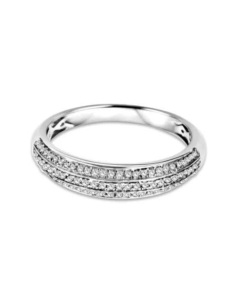 DIAMANT LETERNEL Prsten Ring aus Weißgold mit Diamant srebro
