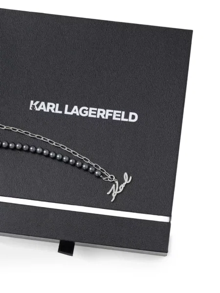Ogrlica Karl Lagerfeld kuglice srebrena