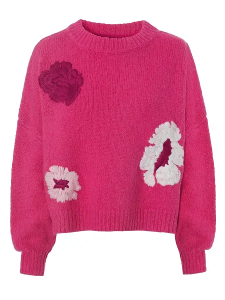 TATUUM Pulover Emiko magenta / roz pastel / roz închis alb