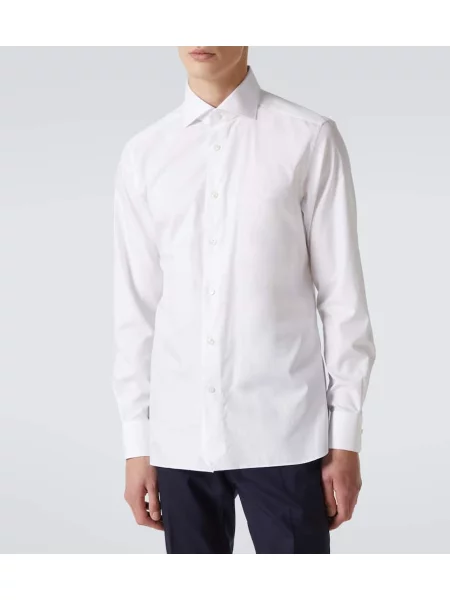 Cămașă Zegna din poplin alb