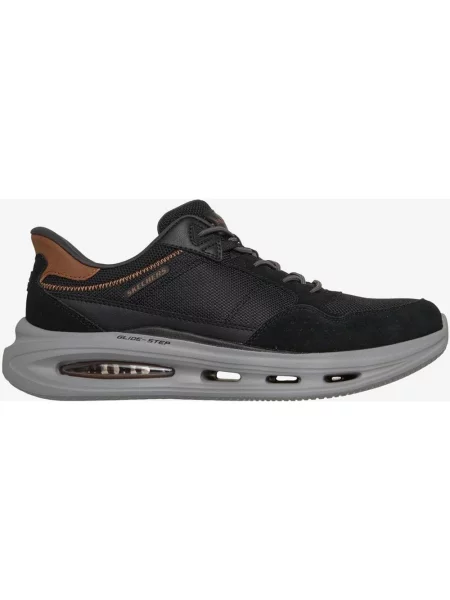 Buty do biegania Skechers Sloan Slip-Ins Relaxed Fit brązowy szary czarny