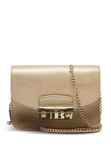 Geanta de piele Furla din piele galben