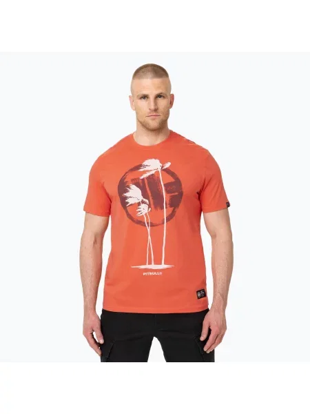 Мъжка тениска Pitbull Palms bright salmon розово