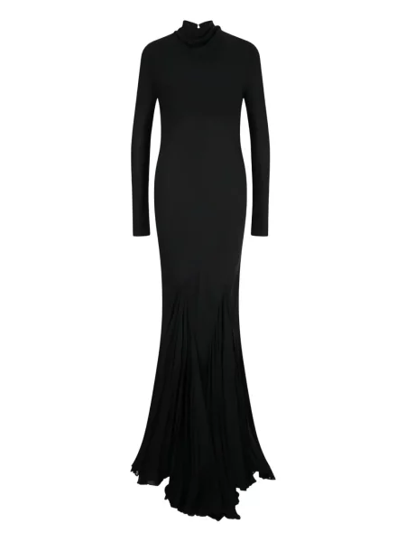 Rochie Khaite de mătase plisată de costum negru
