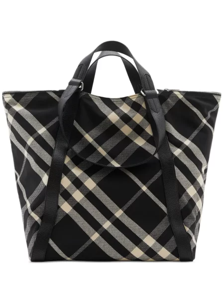 Geantă Burberry din canvas negru