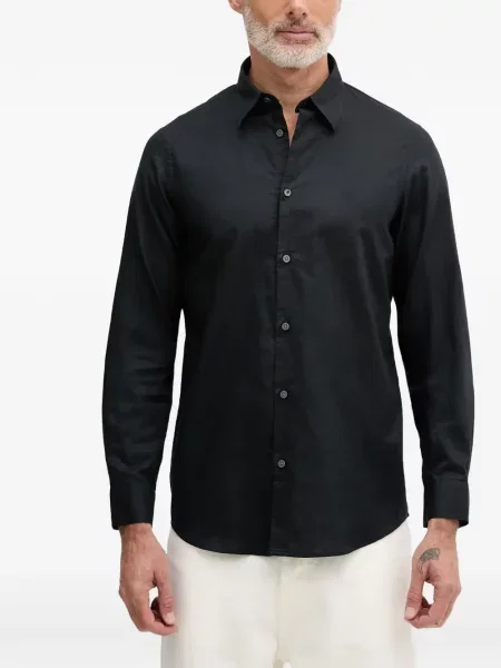 Lung cămașă Armani Exchange cu autograf negru