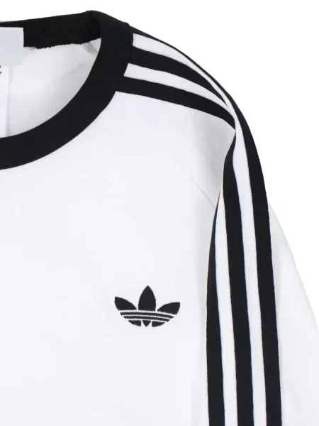 Tricou cu dungi Adidas din fleece cu glugă albastru