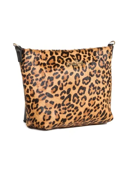 Wielobarwność torebka skórzana Mc2 Saint Barth w grochy skórzana brązowa