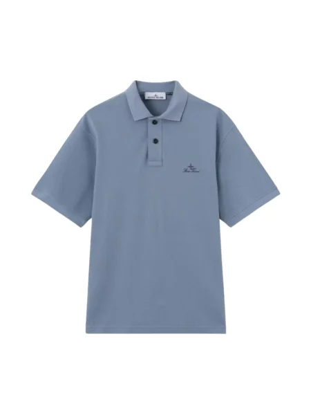 Koszulka polo Stone Island z kamieniami niebieska