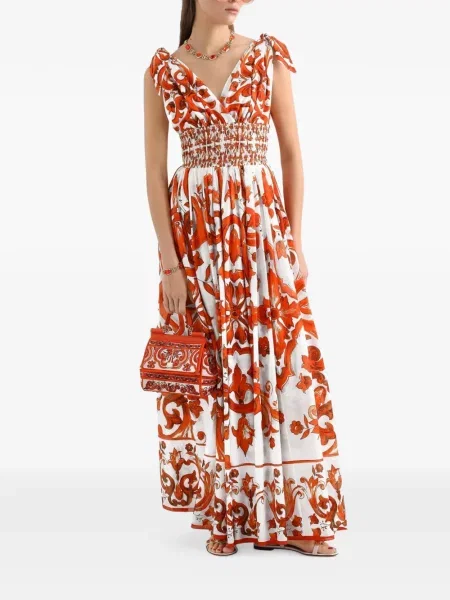 Lung rochie Dolce & Gabbana cu imagine alb