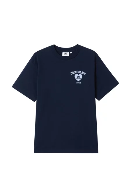 Tricou Chocoolate cu motiv cu inimi albastru