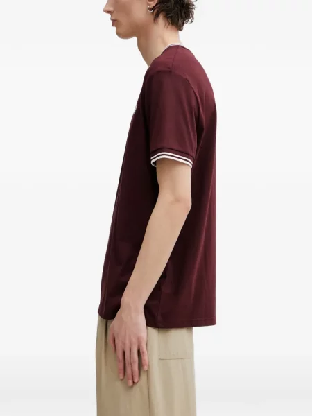 Tricou Fred Perry cu broderie roșu