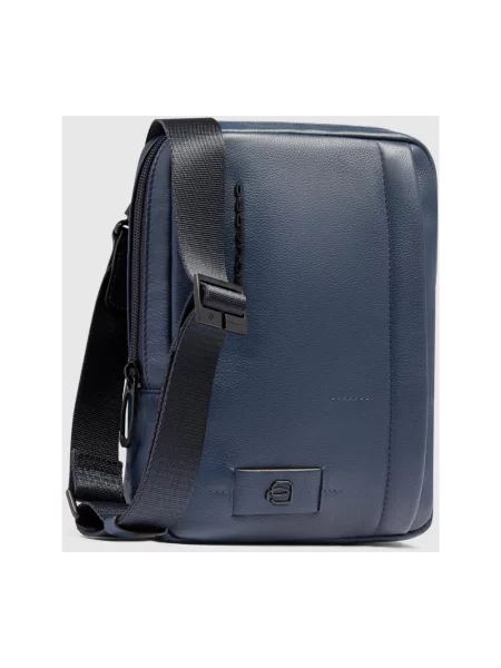 Torba crossbody Piquadro skórzana niebieska