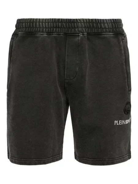 Pantaloni scurți Plein Sport cu imagine negru